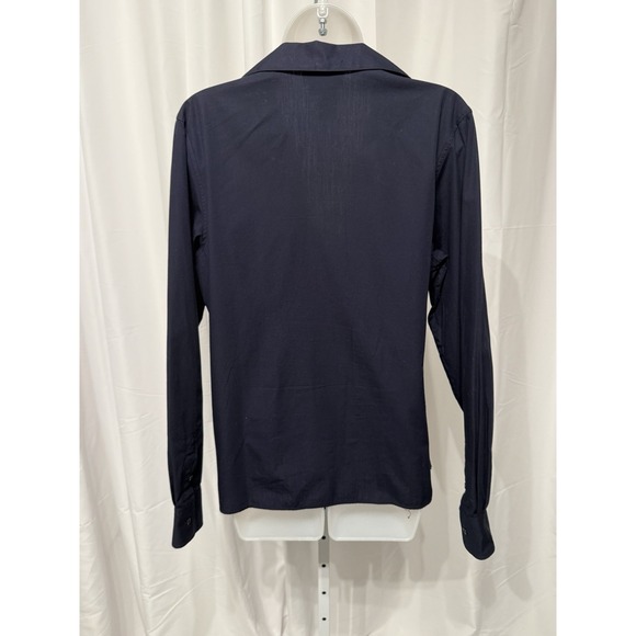 Vtg Lauren Ralph Lauren Wrap Blouse Womens PM Long Sleeve Two Collared Options - Picture 3 of 8